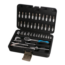 FIXTEC Professional Repair Kit 46pcs Mechanical Tool Set Car Repairing Tools Kit Set With Plastic Box
